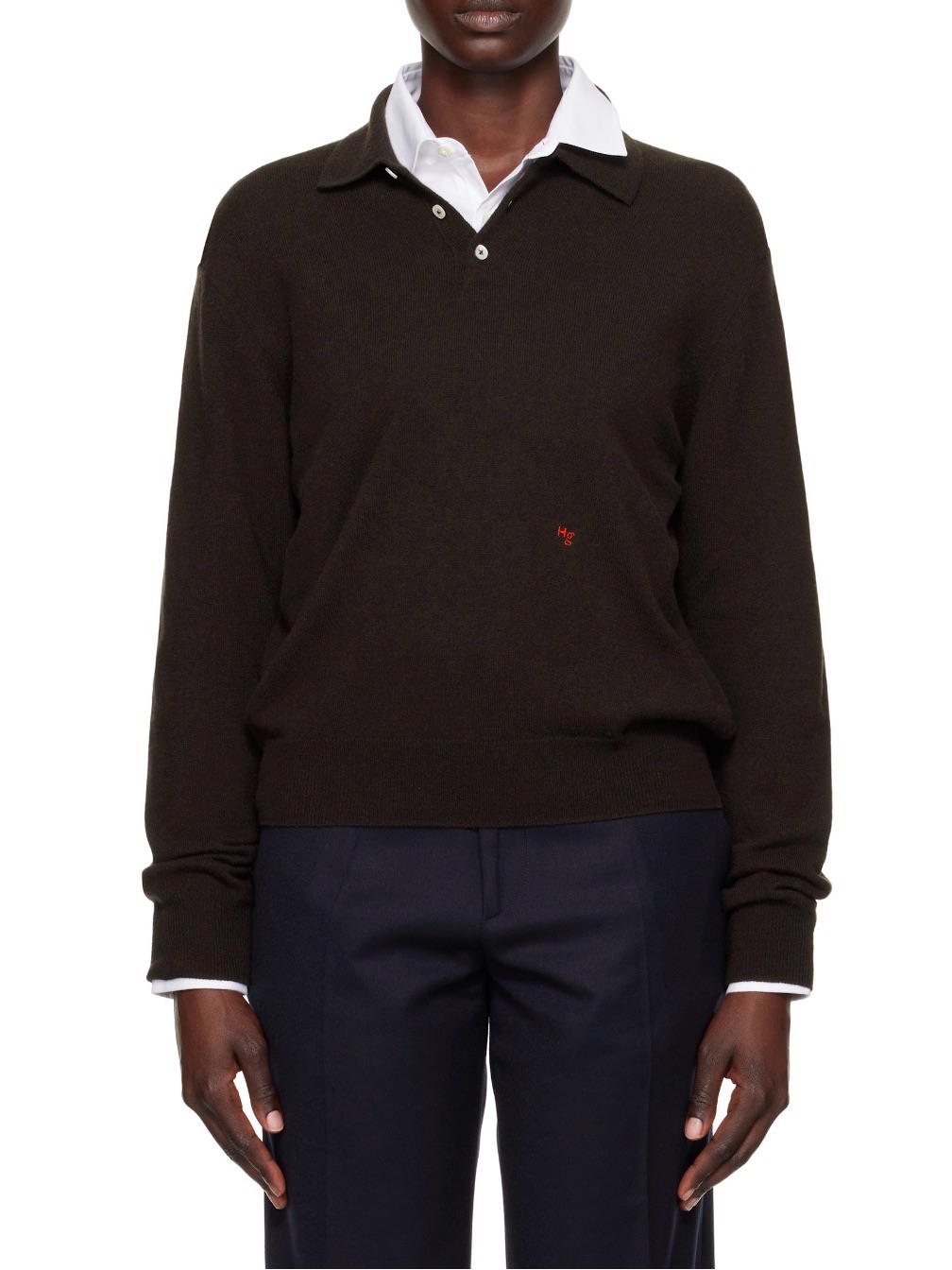 Hommegirls Brown Wool Polo
